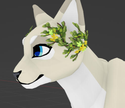 Leaf with flowers crown