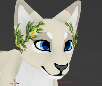 Leaf with flowers crown